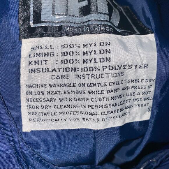 Lift 7 Vintage Puffer Women's Ski Snow Bib with adjustable straps Navy Blue L - Picture 9 of 9